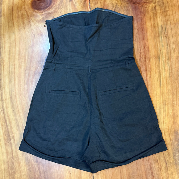 Theory Women's Romper 8 Linen Designer Bree Strapless Viscose Career QQ12 - Picture 5 of 5